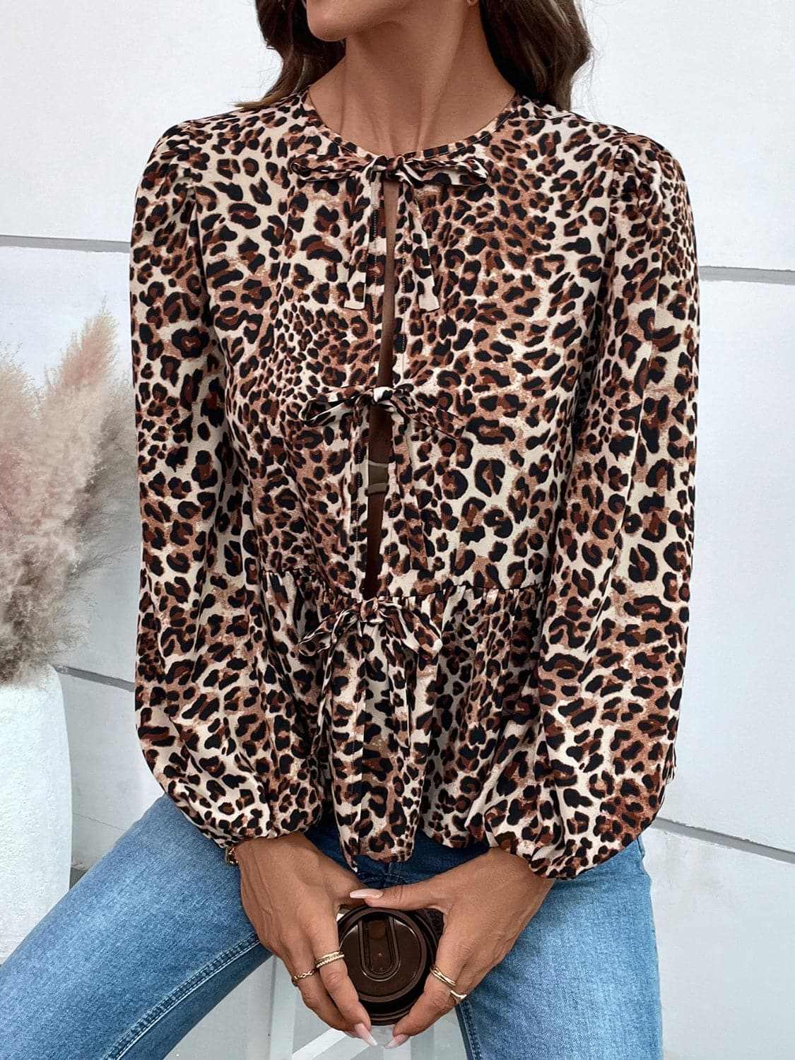 Chic long sleeve peplum top - Love Salve